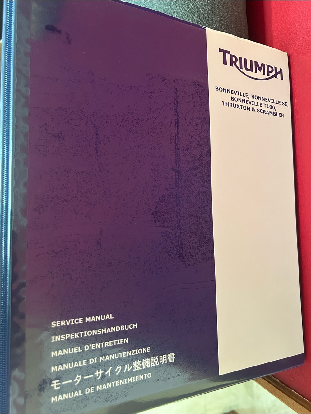 Triumph Motorcycle Service Manual - Picture 2 of 9